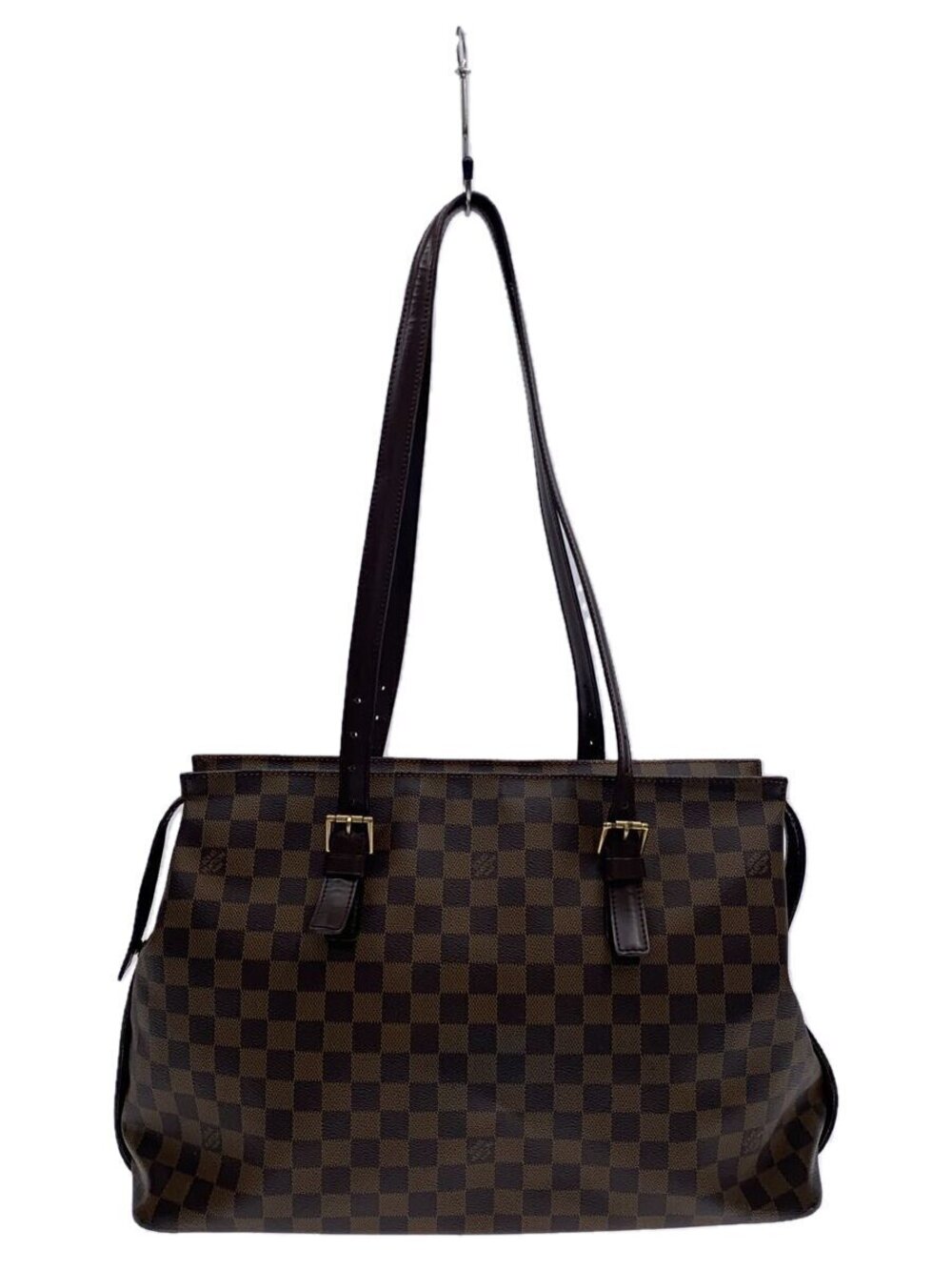 LOUIS VUITTON Chelsea Bag Damier Ebene Brown All over